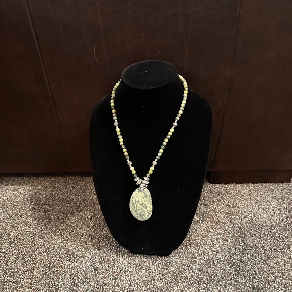 Hand Crafted Jewelry - Hand Crafted “One of a Kind” Jasper & Sterling Silver Pendant Necklace